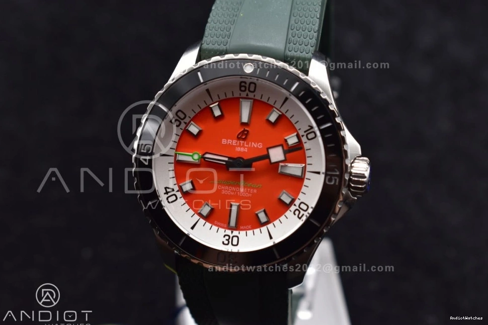 Best on FashionForward Orange A 1164 SS SuperOcean BLSF Dial Strap Rubber Automatic Green 1:1 42 Edition 0504